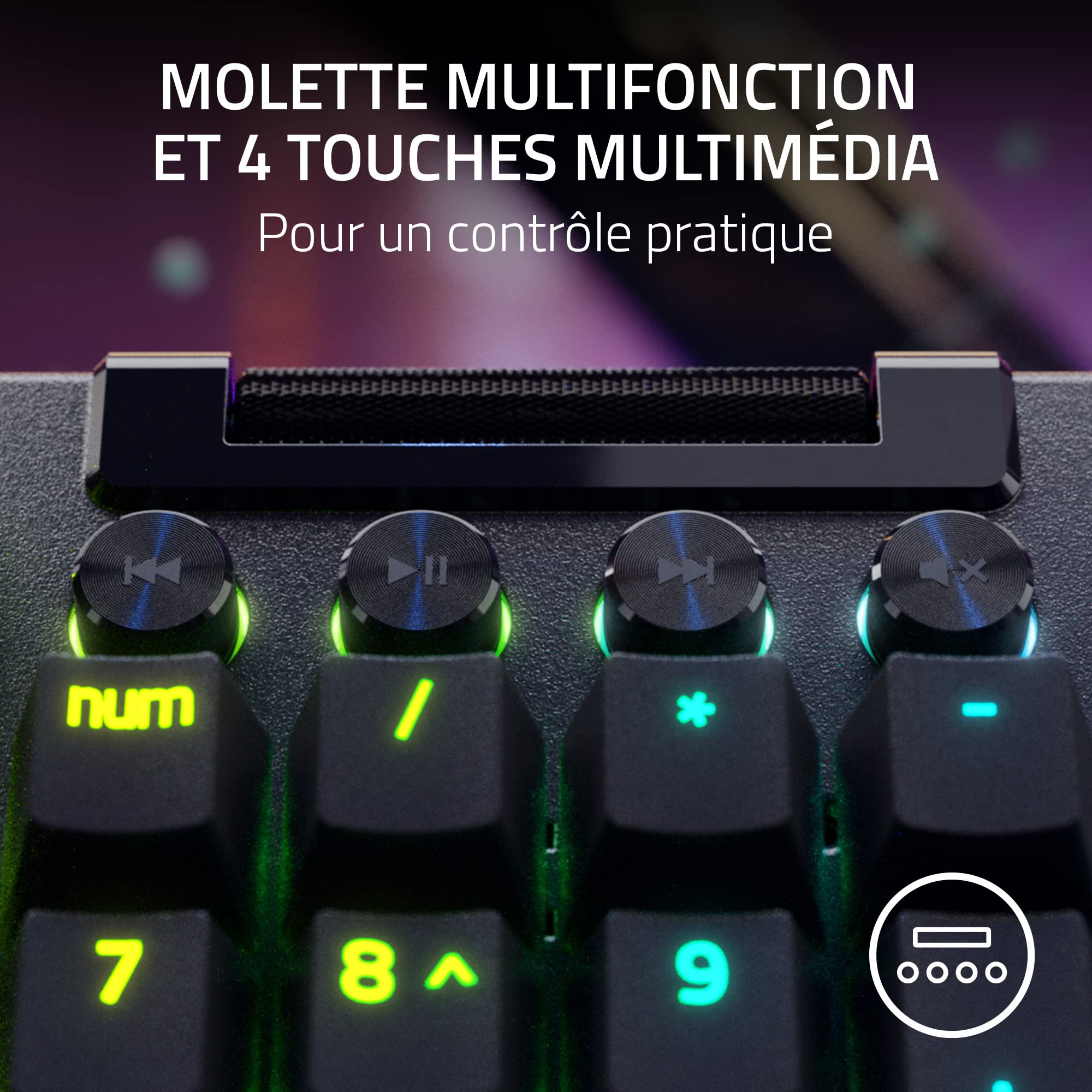 razer-blackwidow-v4-pro-switches-jaune-clavier-gamer-m-canique-azerty-avec-snap- image 7
