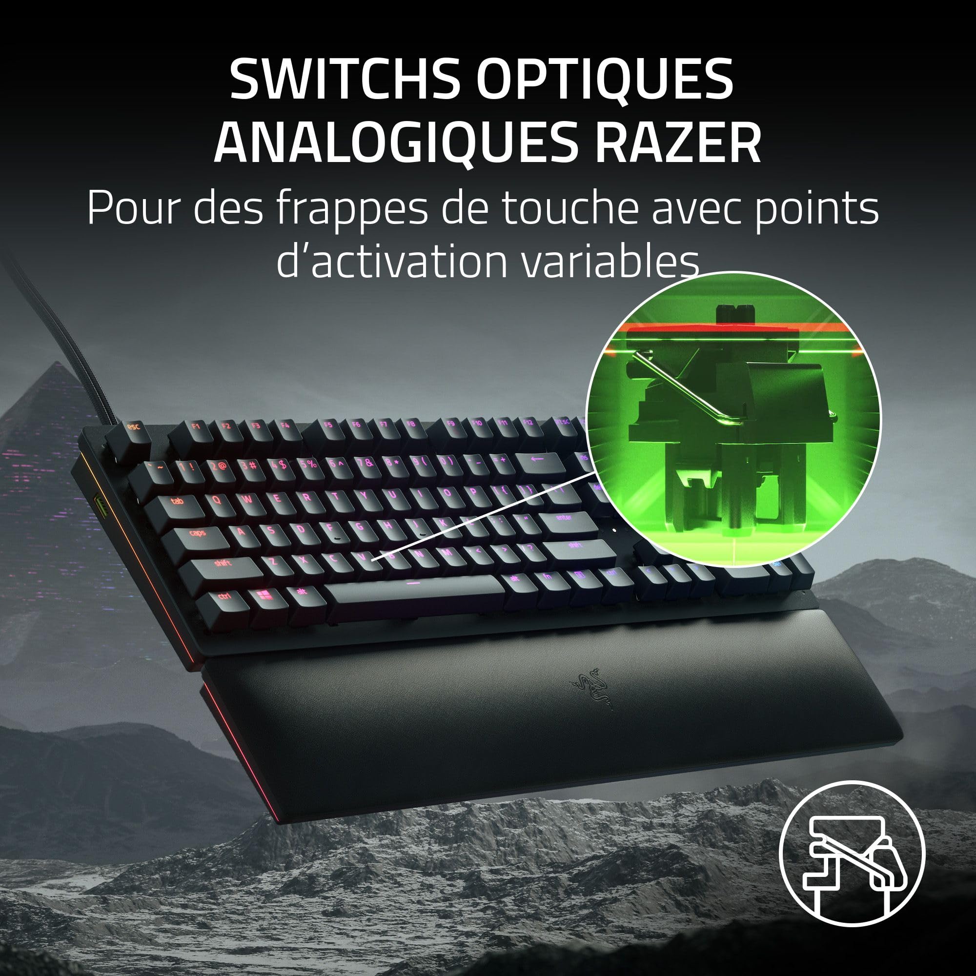 razer-huntsman-v2-analog-clavier-gamer-optique-azerty-avec-switches-optiques-ana image 2