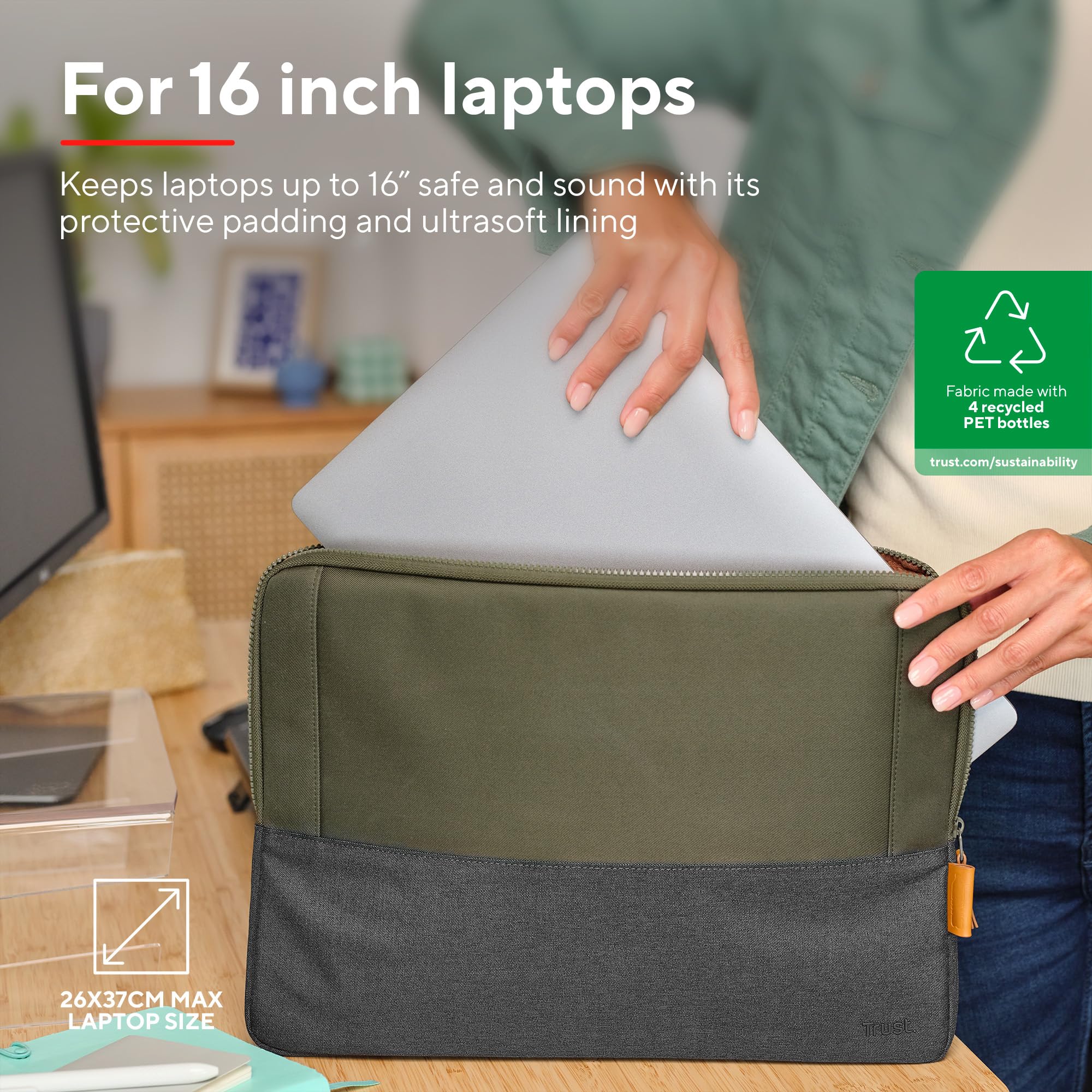 trust-lisboa-housse-sacoche-pour-ordinateur-portable-16-pouces-vert-plastique-re image 2